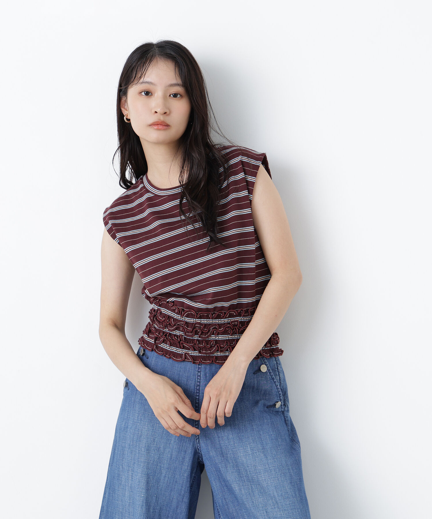  「〈N.〉ランダムボーダトップス」|Tシャツ・カットソー|ブラウンベー 2