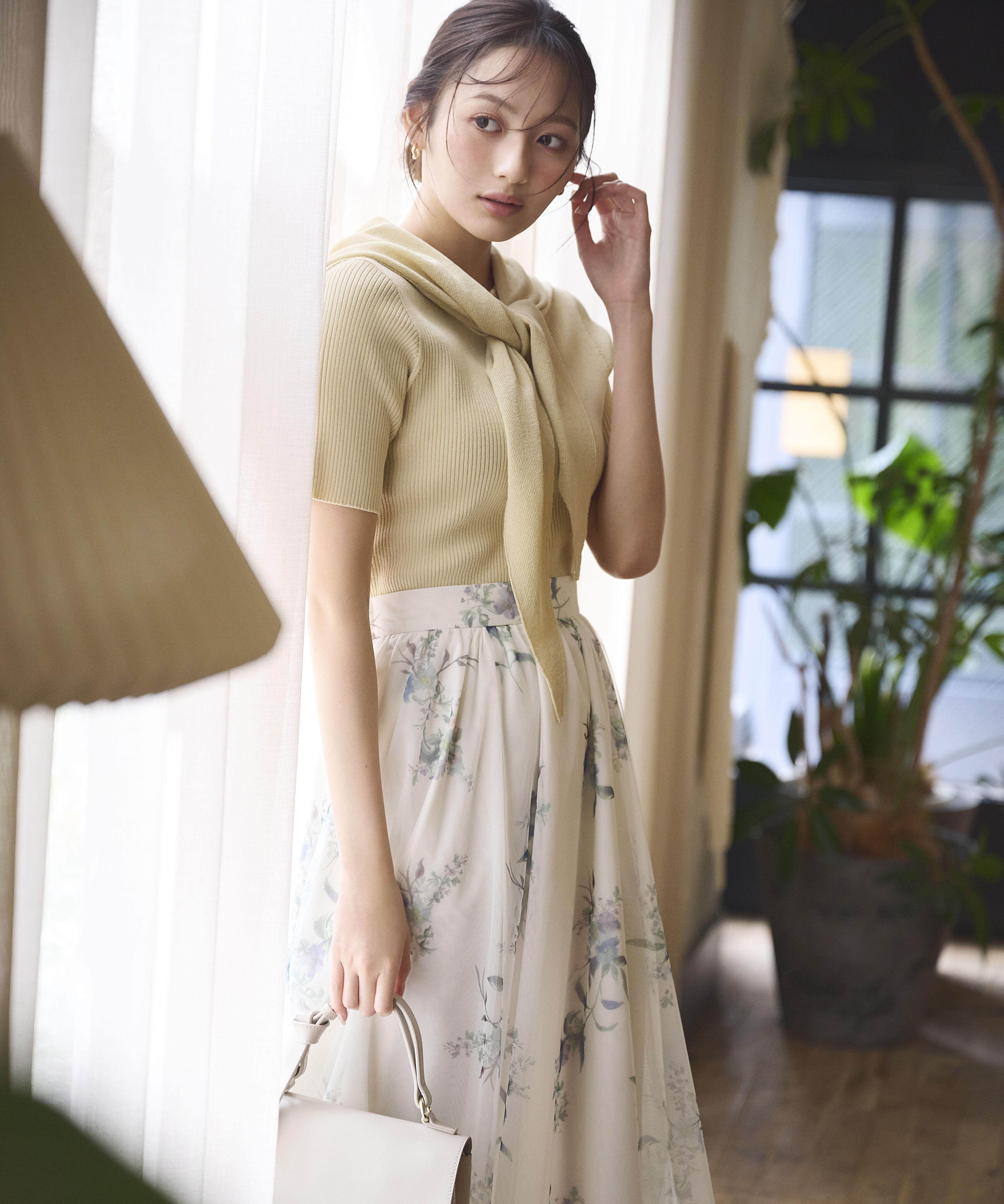 PROPORTION BODY DRESSING「トライアングルスカーフ付きニット 26SS」|ニット・セーター|