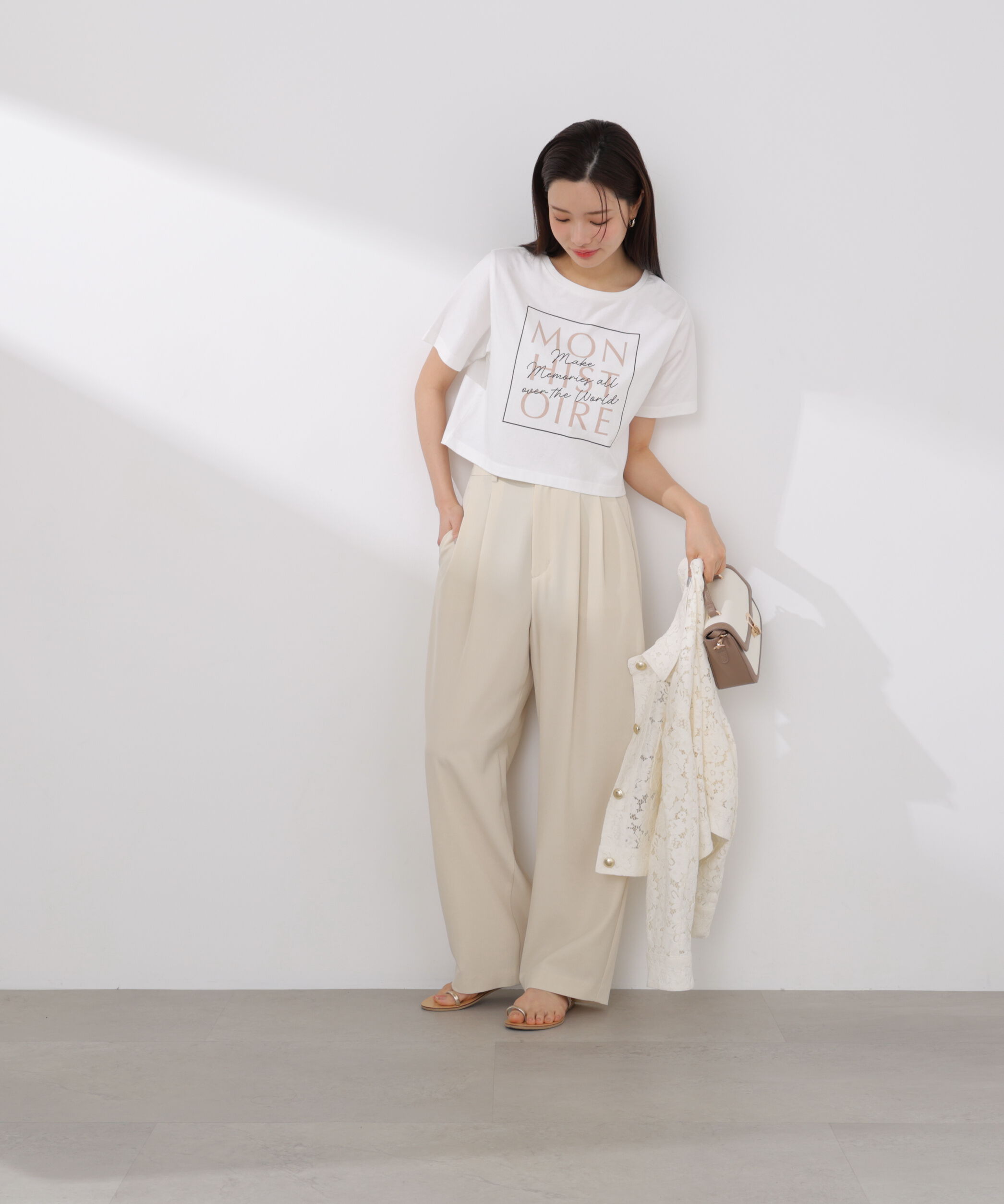 PROPORTION BODY DRESSING「短丈ロゴTシャツ」|Tシャツ・カットソー|