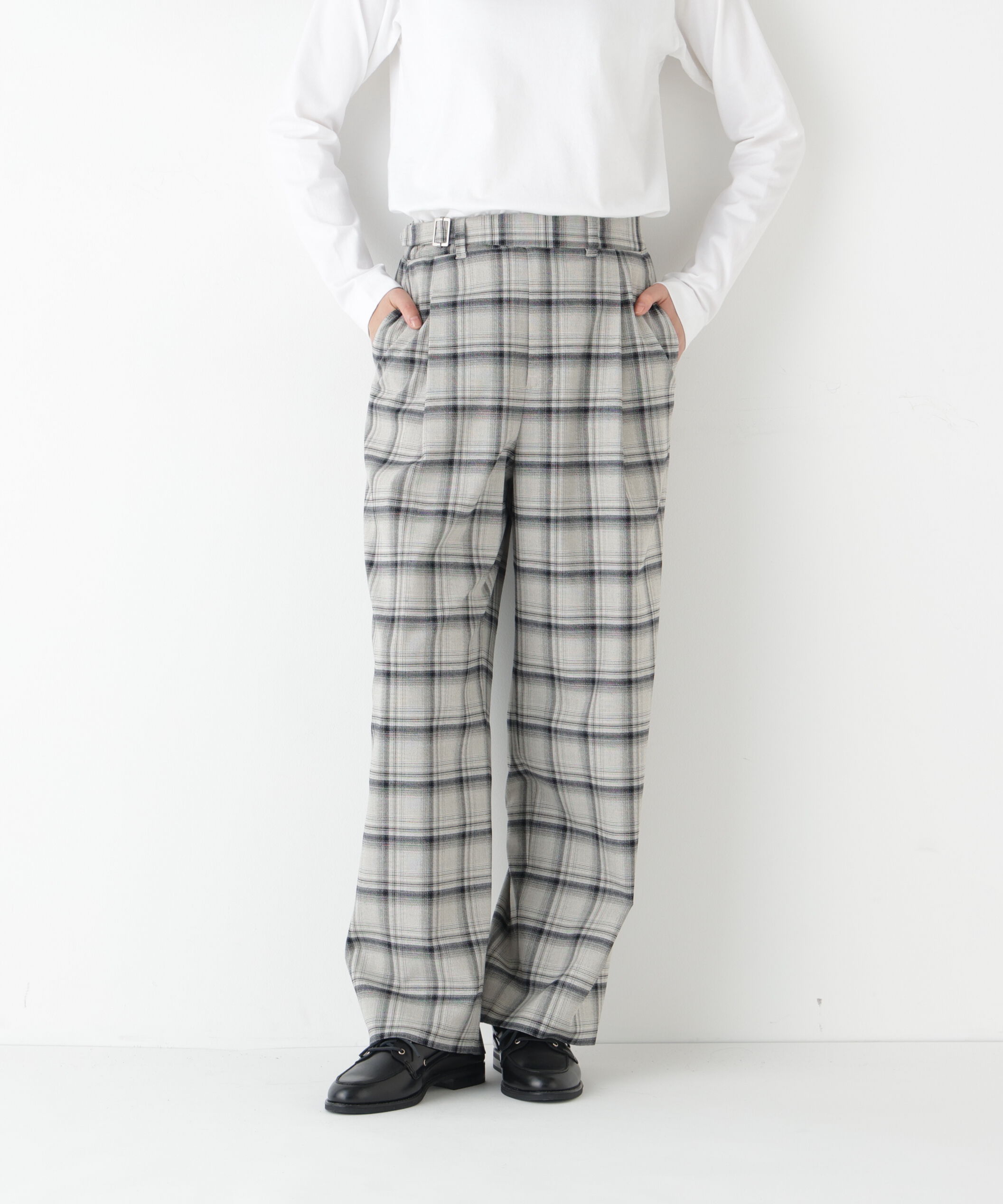  「◆ＴＲチェックタックワイドテーパードパンツ」|その他|チェック3