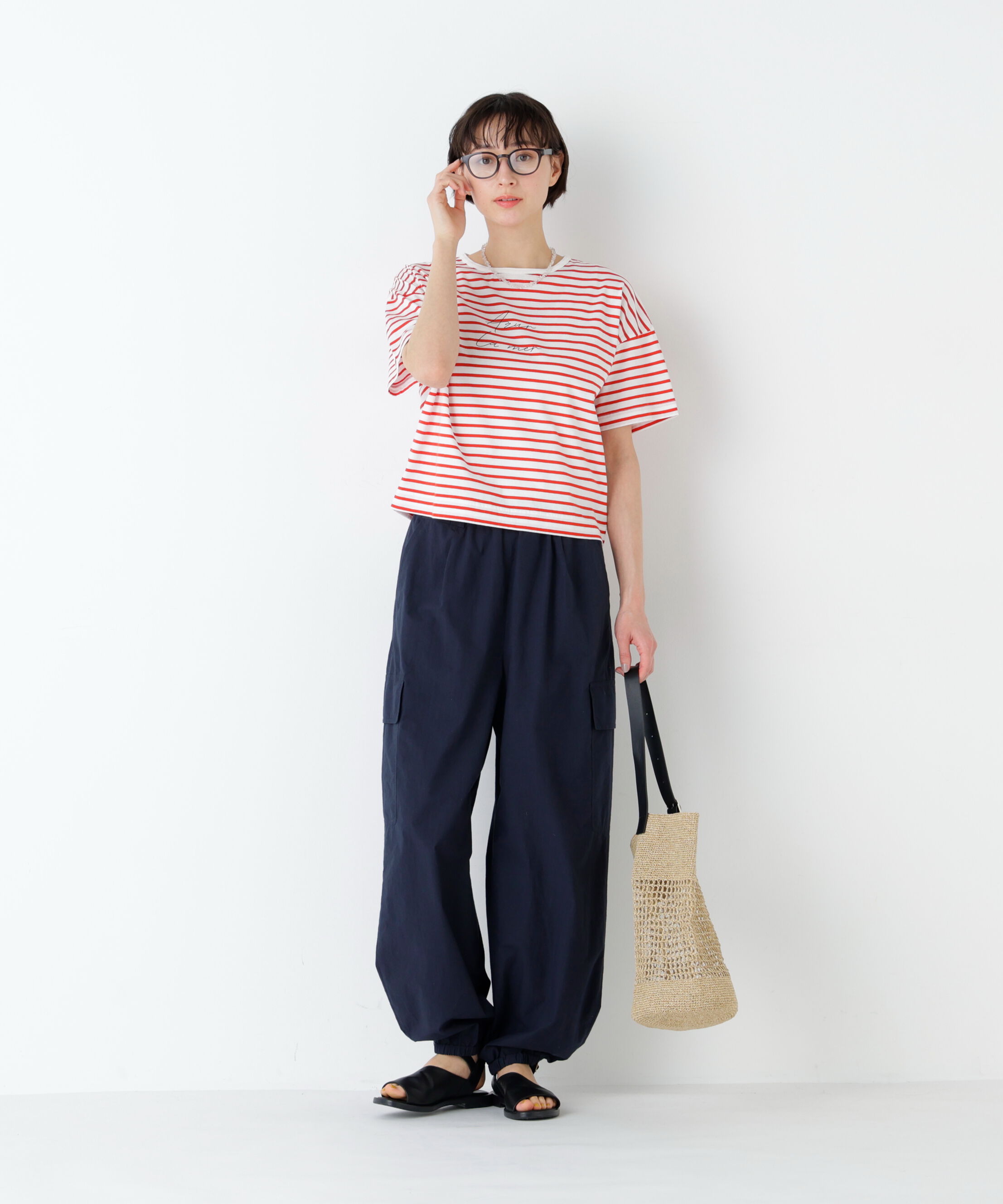  「近江晒コットンタイプライター ドロストカーゴパンツ」|その他|