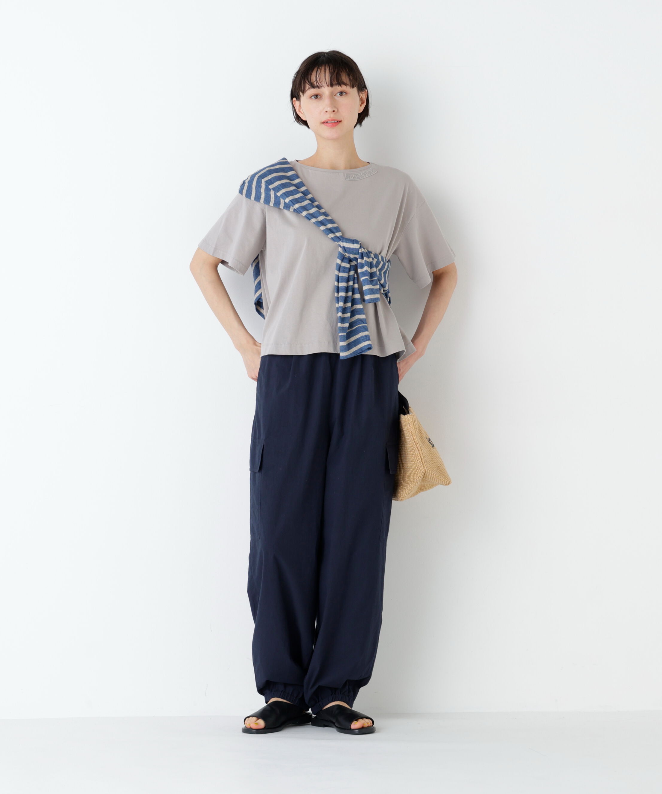  「近江晒コットンタイプライター ドロストカーゴパンツ」|その他|