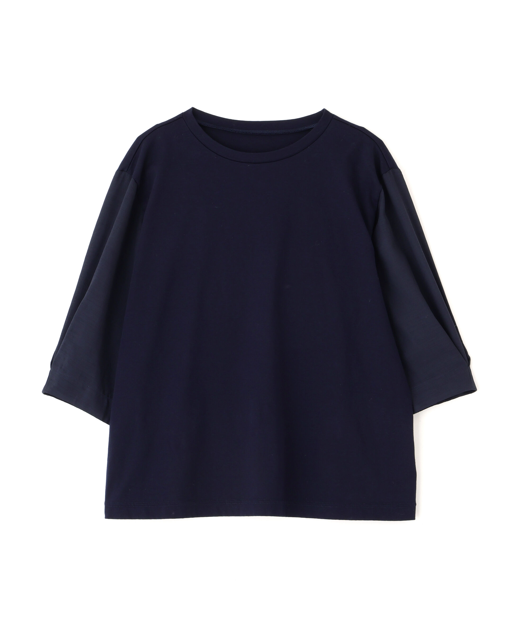  「《洗える》布帛コンビカットソー」|Tシャツ・カットソー|