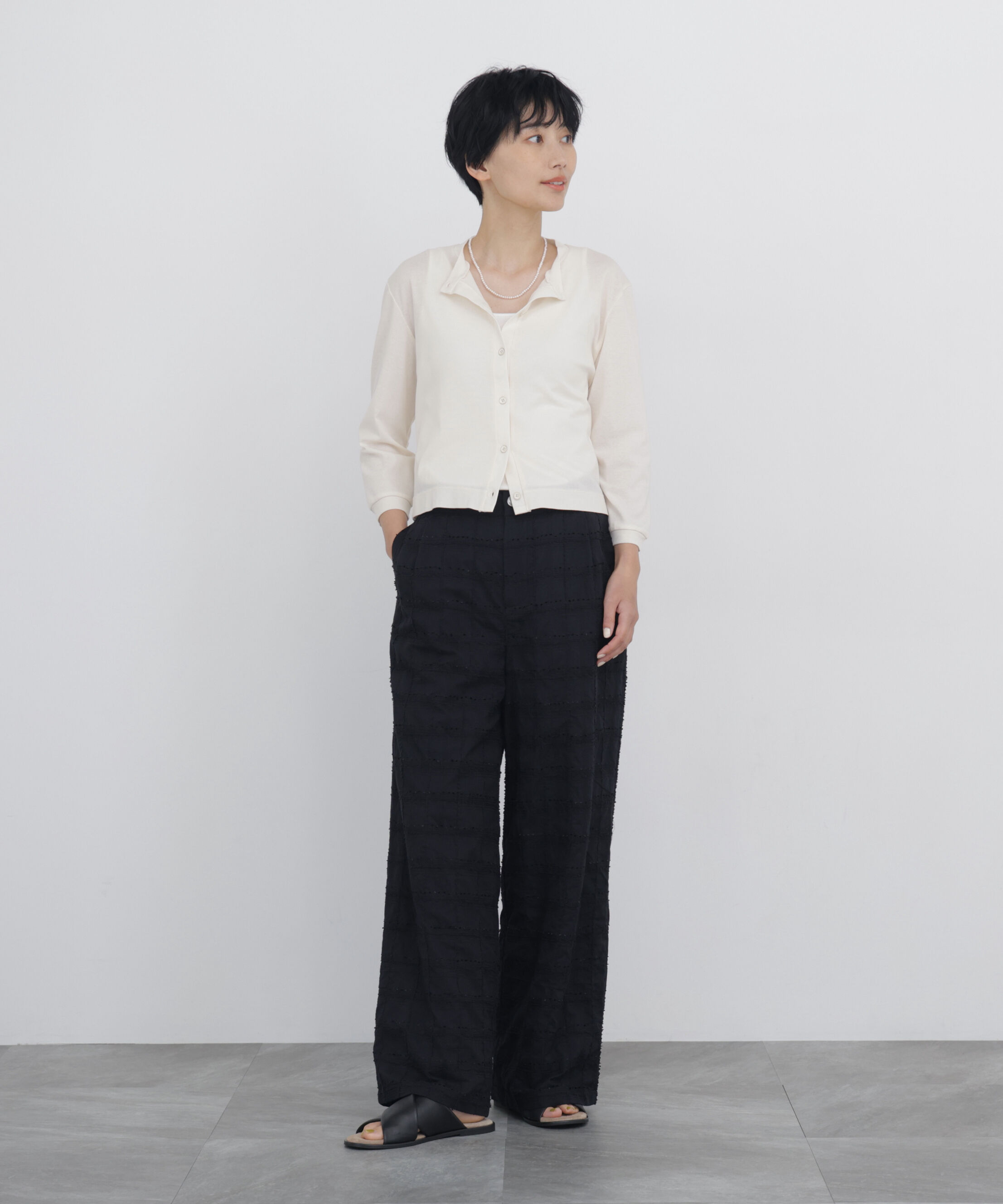  「◆《接触冷感 / 洗える》 フィンリーフライスカットソーカーディガン」|Tシャツ・カットソー|