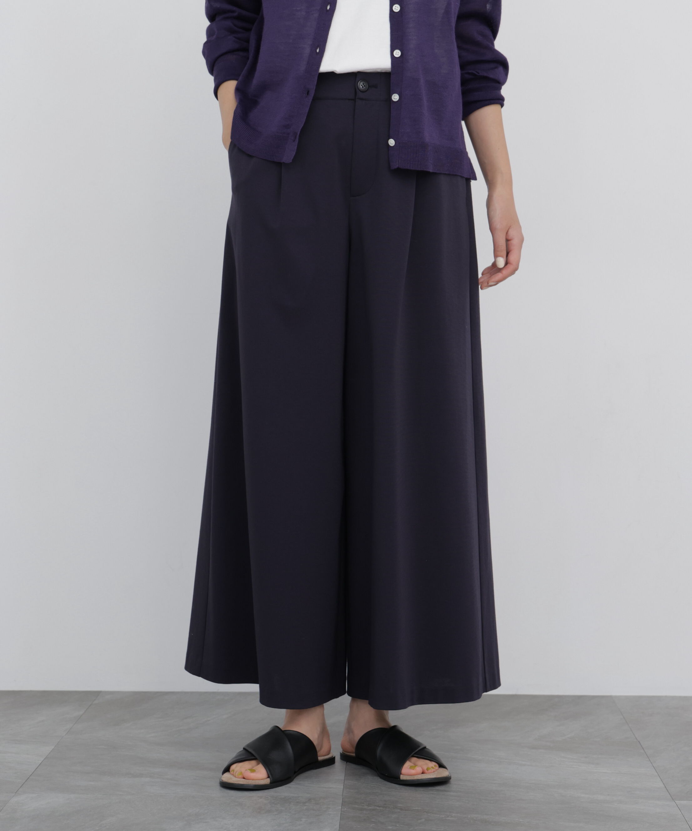  「◆《Good Price / 洗える》 カットソーガウチョ」|その他|ネイビー