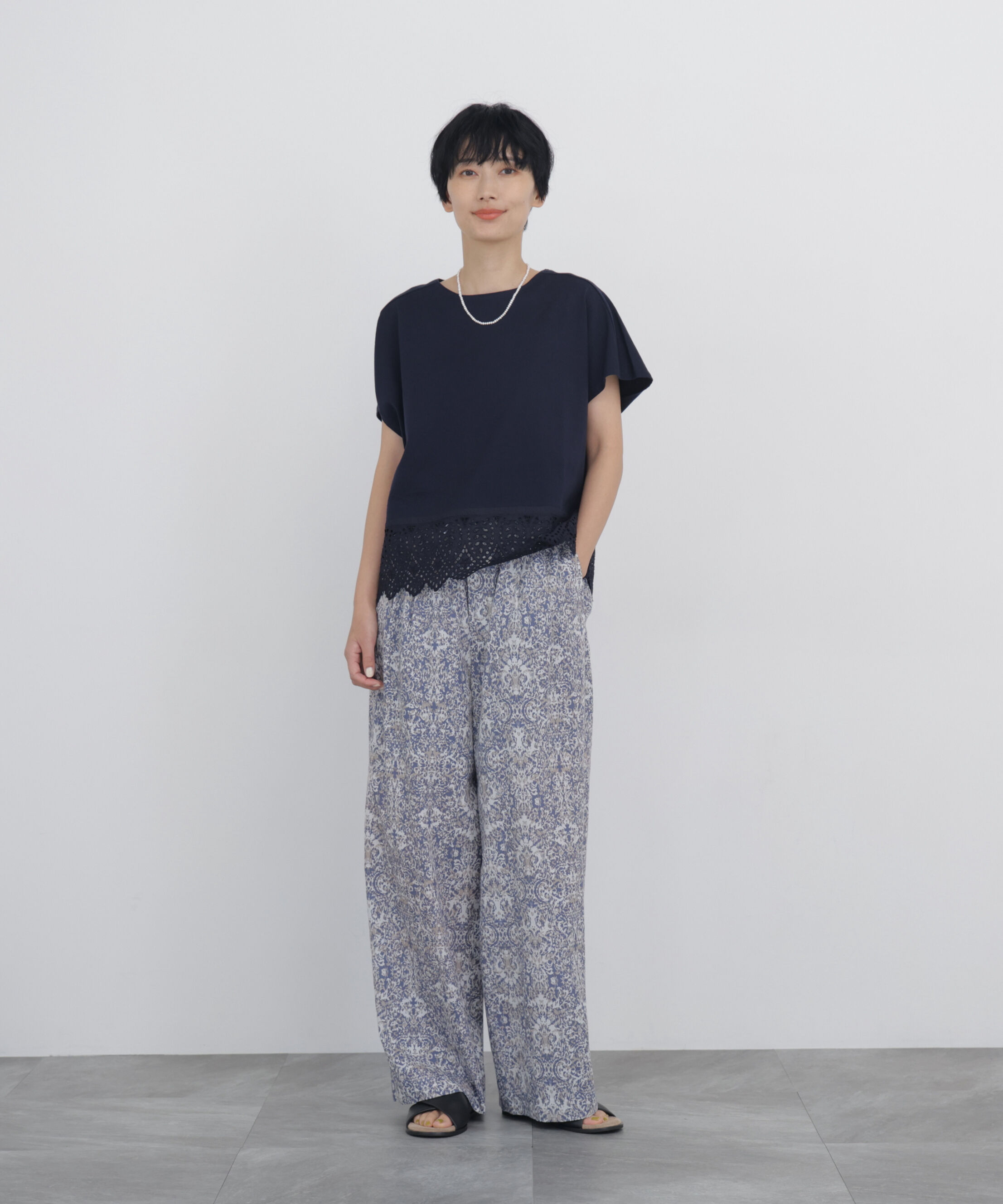  「◆《洗える》 レースカットソー」|Tシャツ・カットソー|