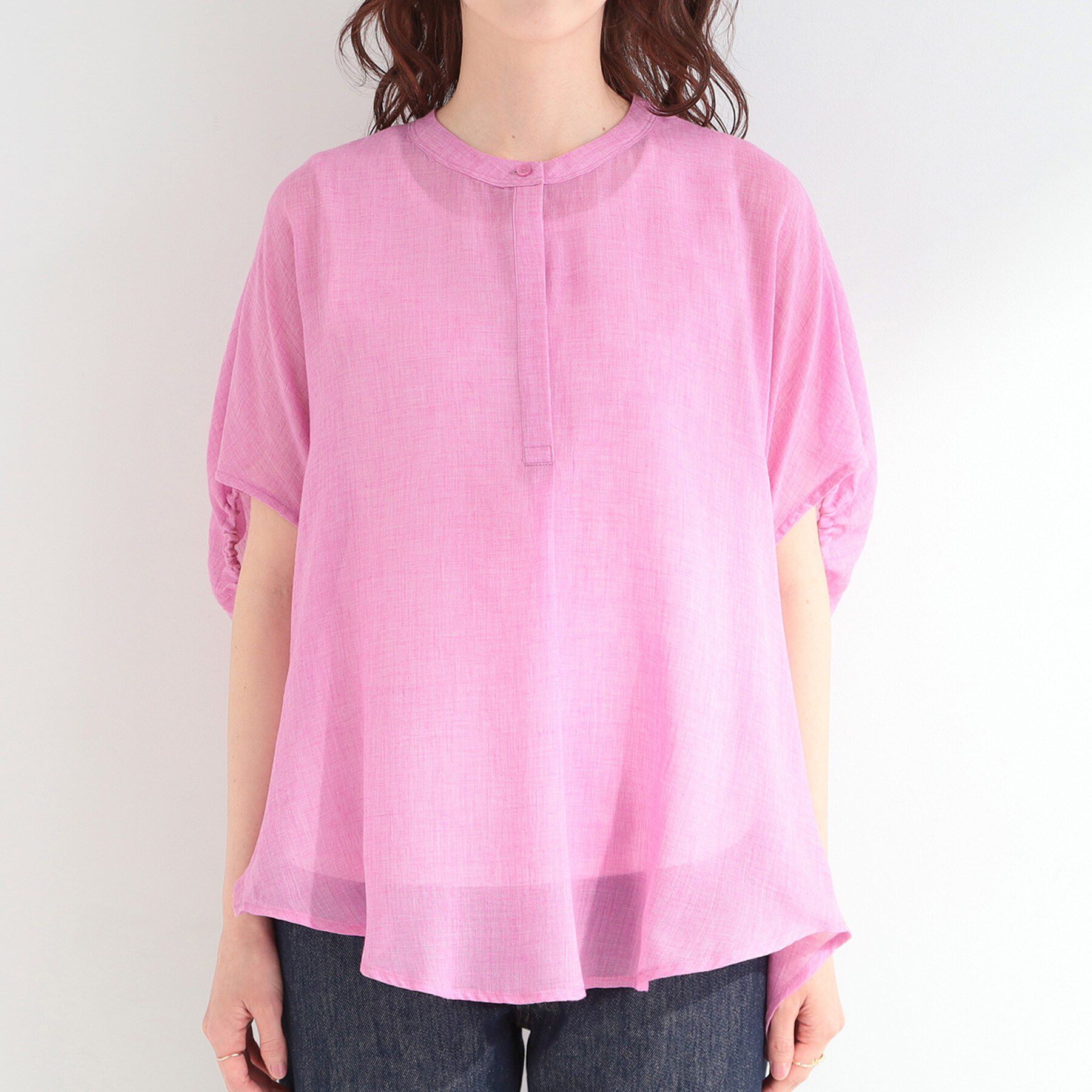 SHOO･LA･RUE「【体型カバー】バルーン風ゆるシャツブラウス」|シャツ・ブラウス|