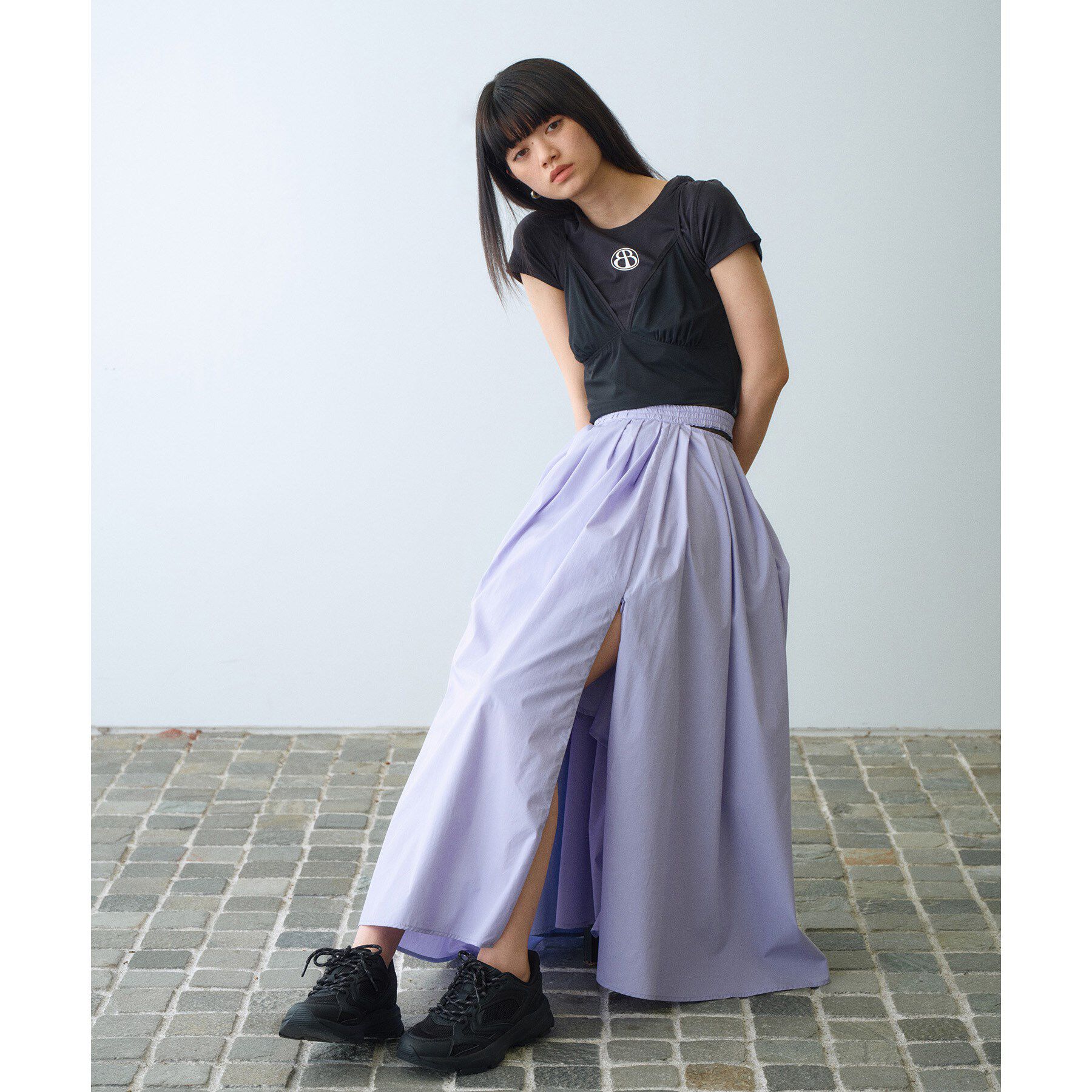 CODE A「side slit volume skirt」|スカート|