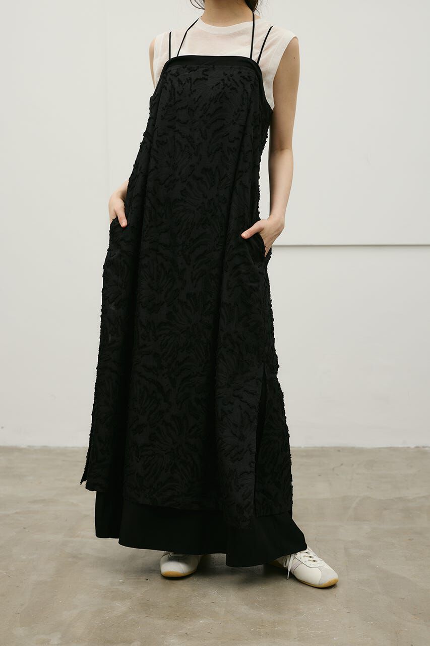 STYLEMIXER「フラワーレースキャミワンピース」|ワンピース|BLK