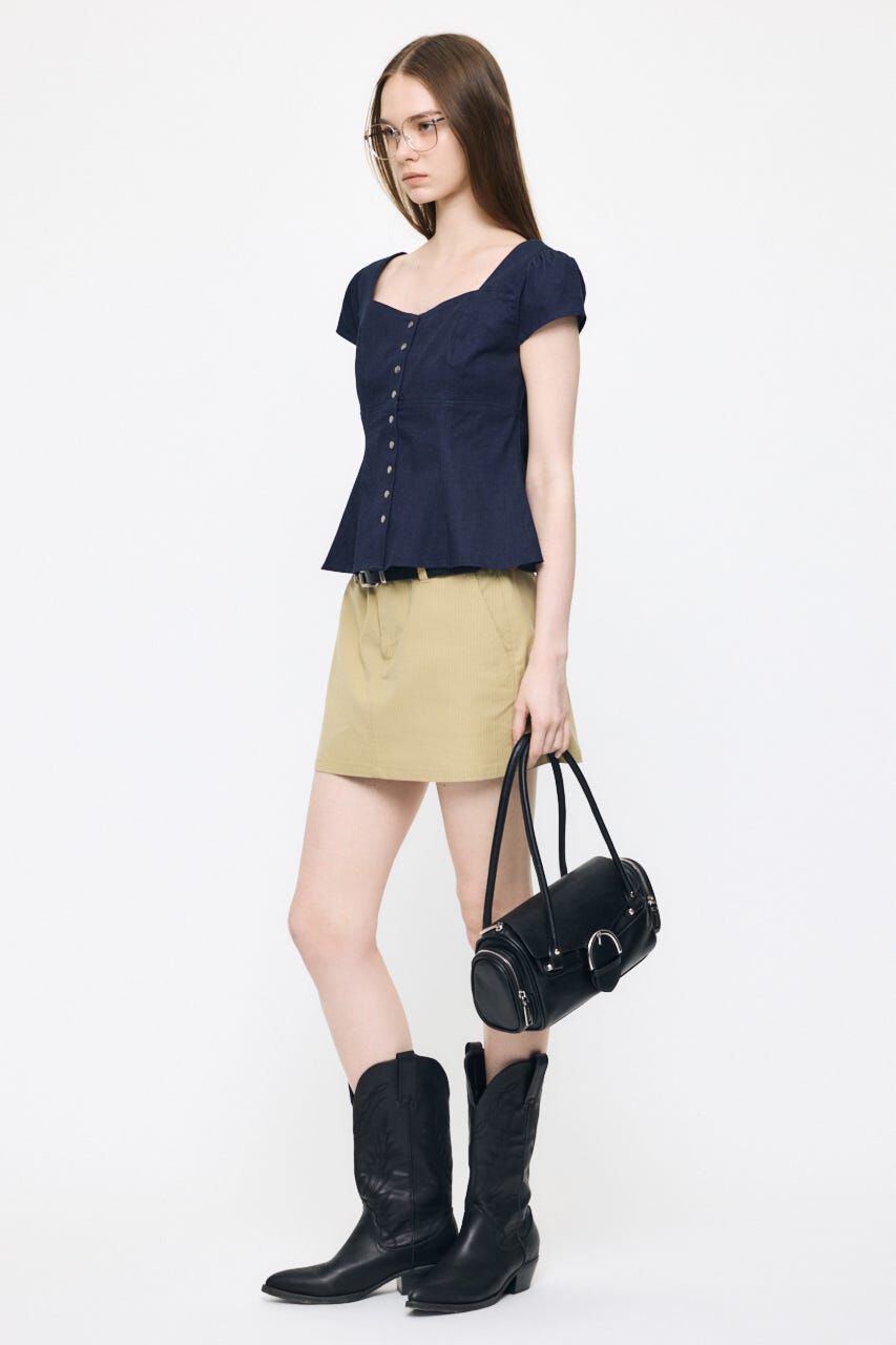 MOUSSY「BUTTON UP FITTED ブラウス」|シャツ・ブラウス|