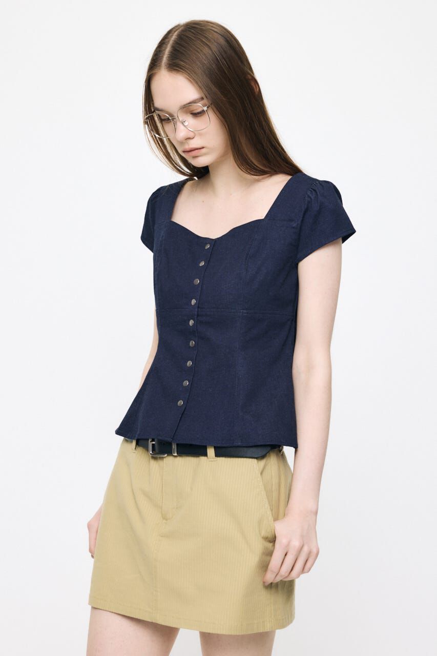 MOUSSY「BUTTON UP FITTED ブラウス」|シャツ・ブラウス|