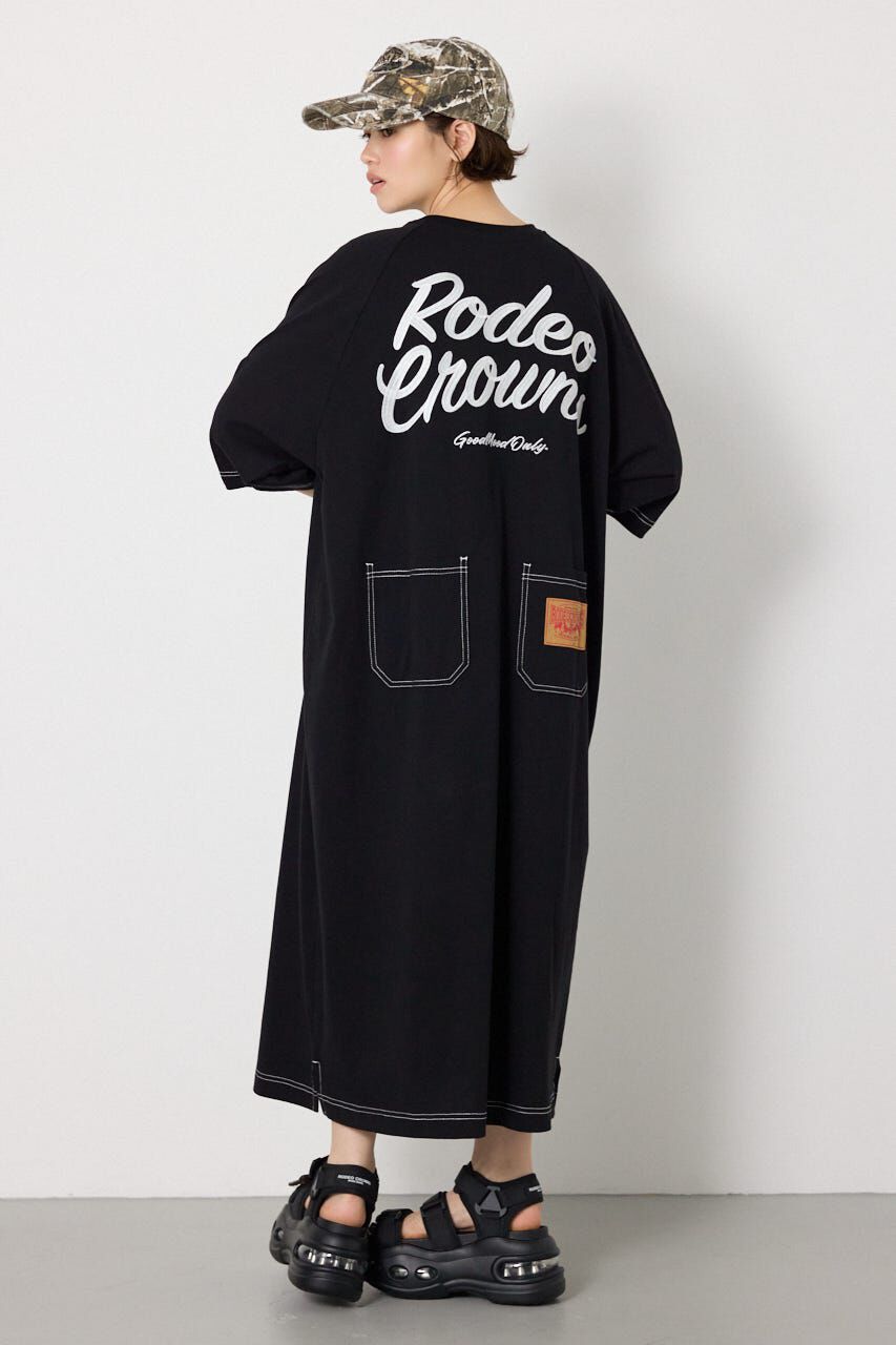 RODEO CROWNS「ラグランステッチワンピース」|ワンピース|BLK