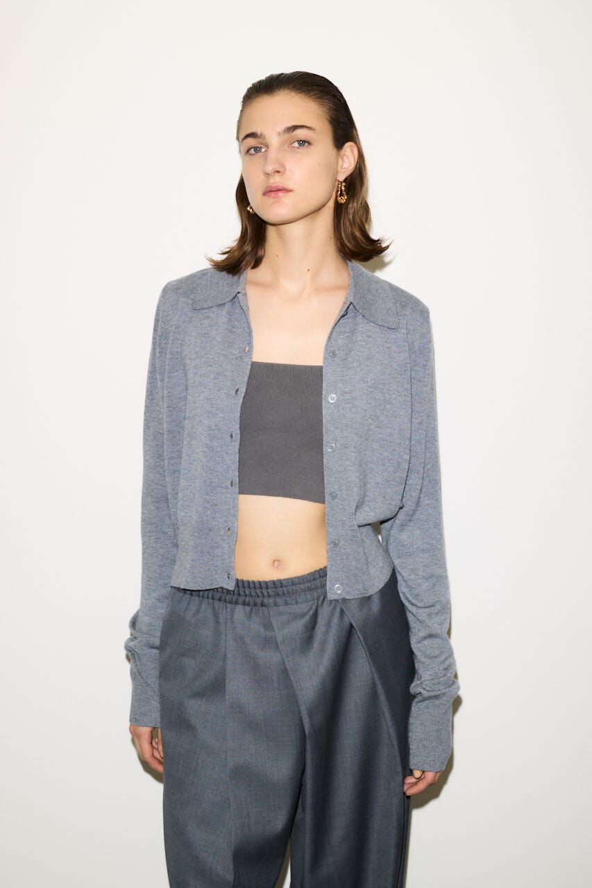 SLY「KNIT POLO 2WAY HG カーディガン」|カーディガン|T.GRY