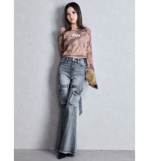 GYDA「GYDA processing like shortトップス」|Tシャツ・カットソー|