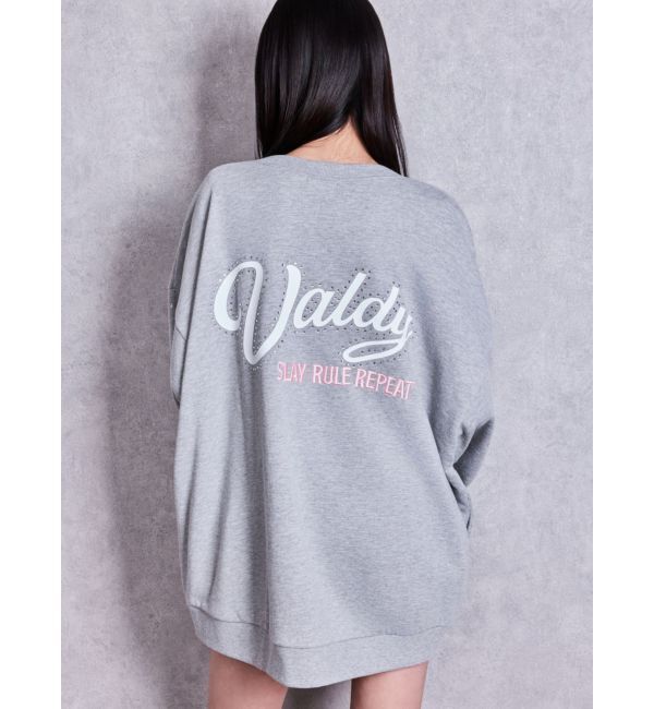 GYDA「Valdy studded bijouスウェットトップス」|スウェット・ジャージ|グレー