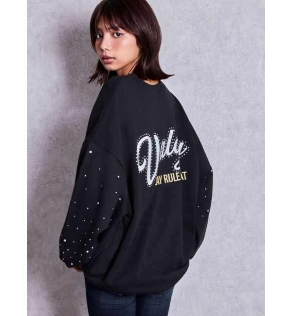GYDA「Valdy studded bijouスウェットトップス」|スウェット・ジャージ|ブラック