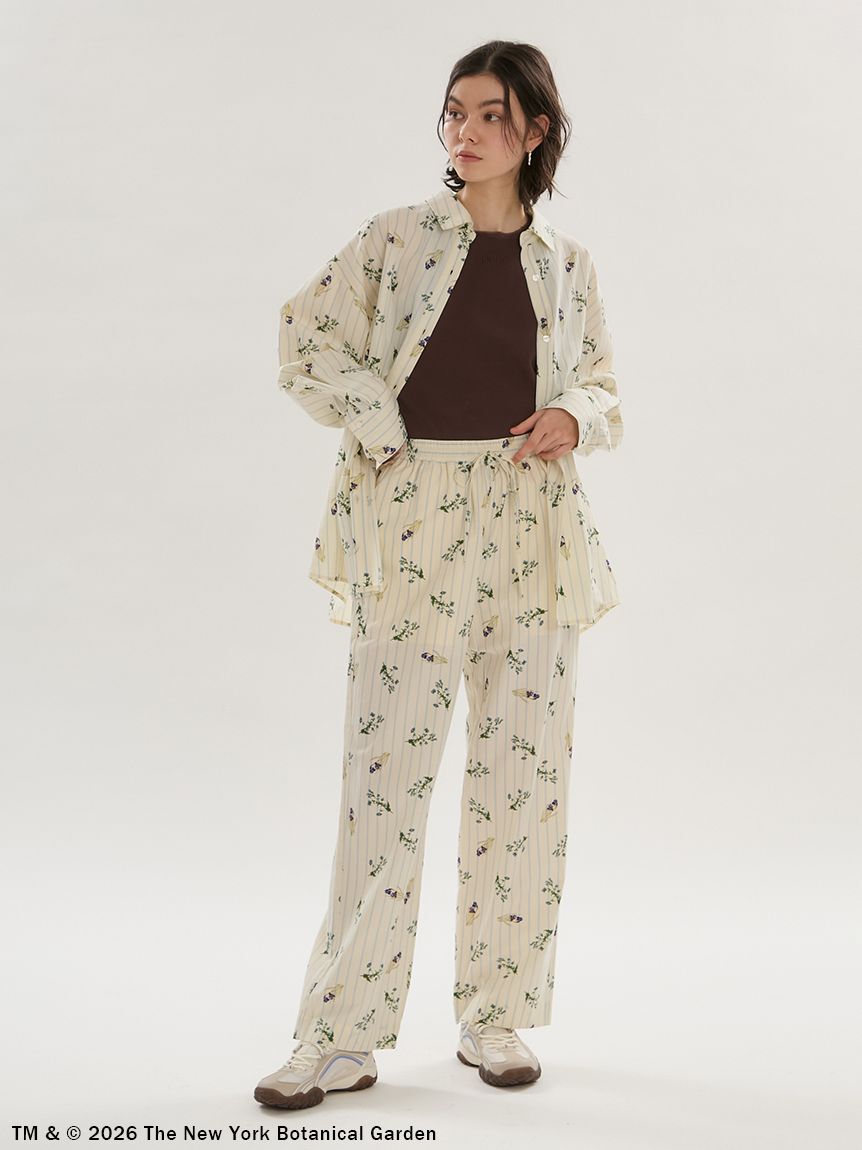 emmi atelier「【emmi&times;NYBG】ストライプリラックスパンツ【セットアップ対応】/ウォッシャブル」|チノ|