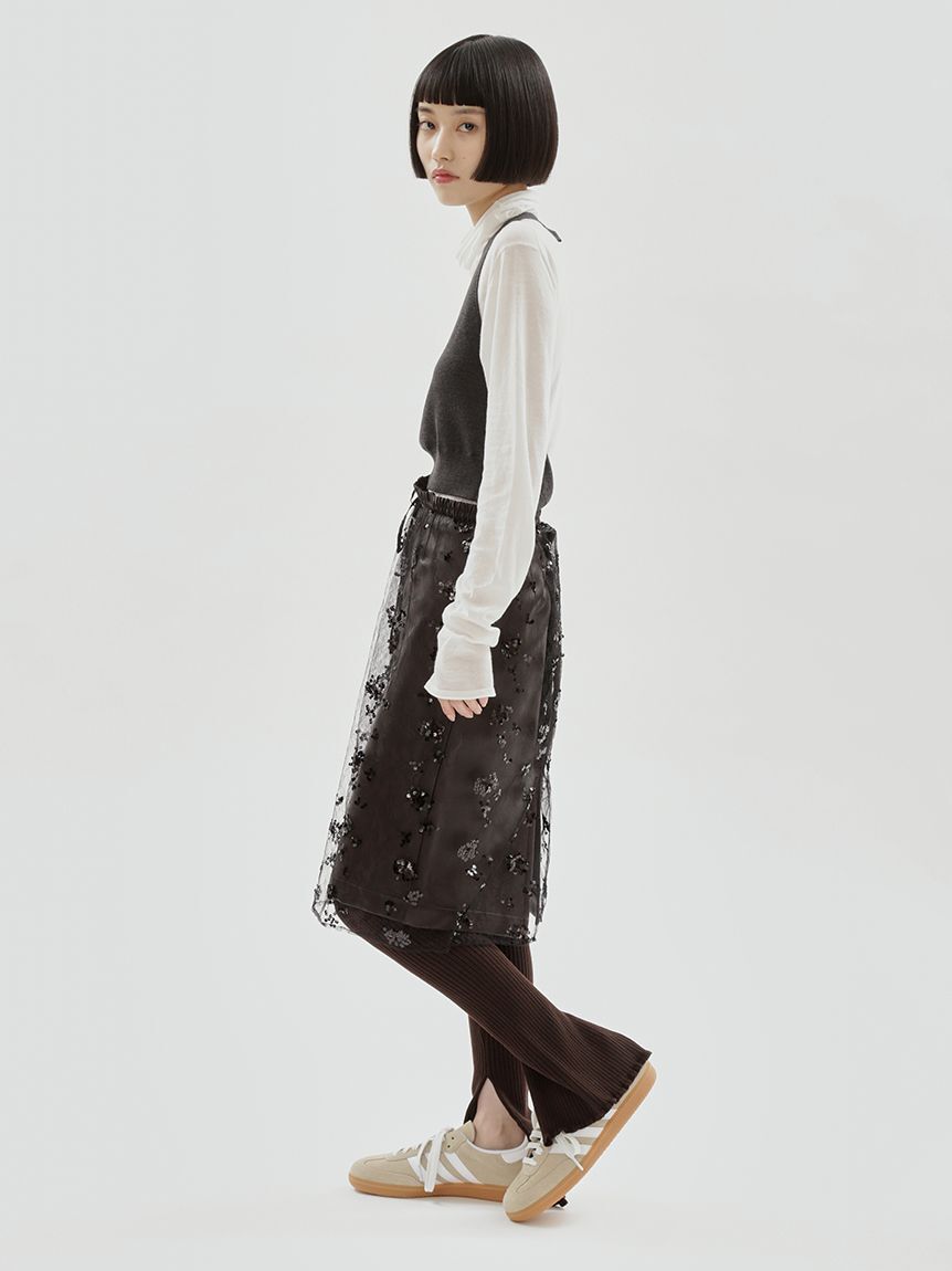 emmi atelier「ウールミックスホルターネックニットビスチェ【セットアップ対応】」|ベスト・ジレ|