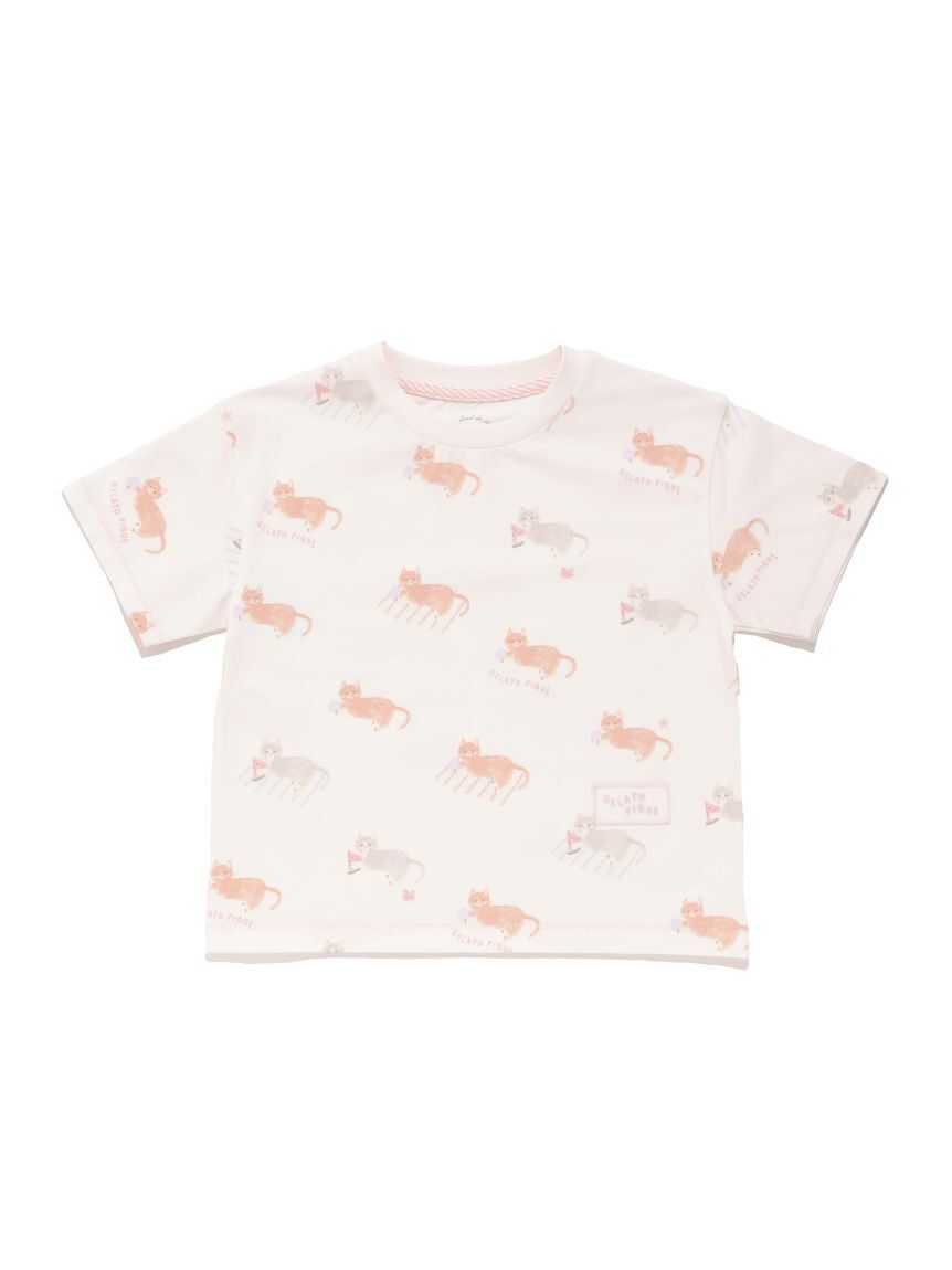 GELATO PIQUE KIDS & BABY「【KIDS】シーサイドキャット柄半袖Tシャツ」|ルームウェア|