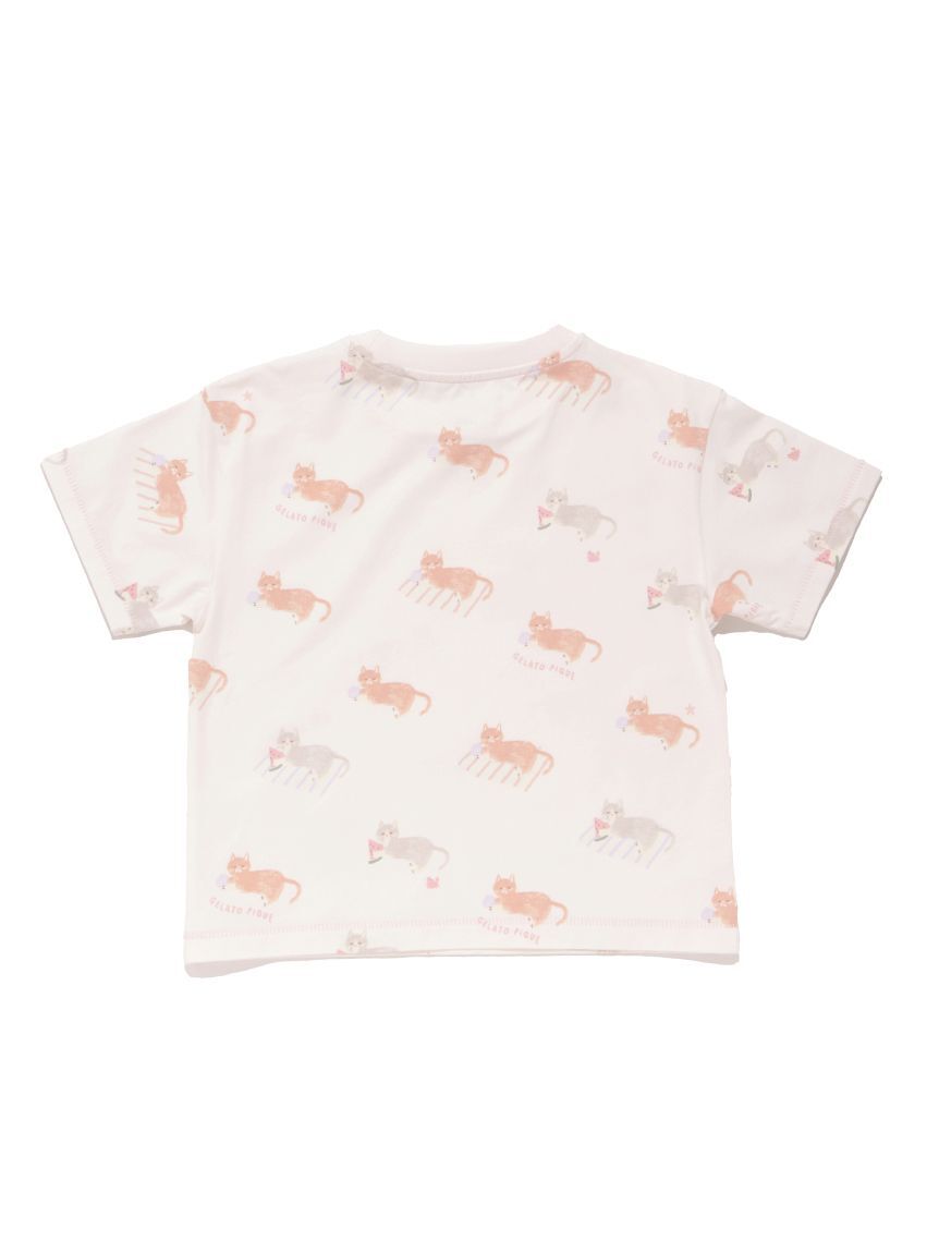 GELATO PIQUE KIDS & BABY「【KIDS】シーサイドキャット柄半袖Tシャツ」|ルームウェア|