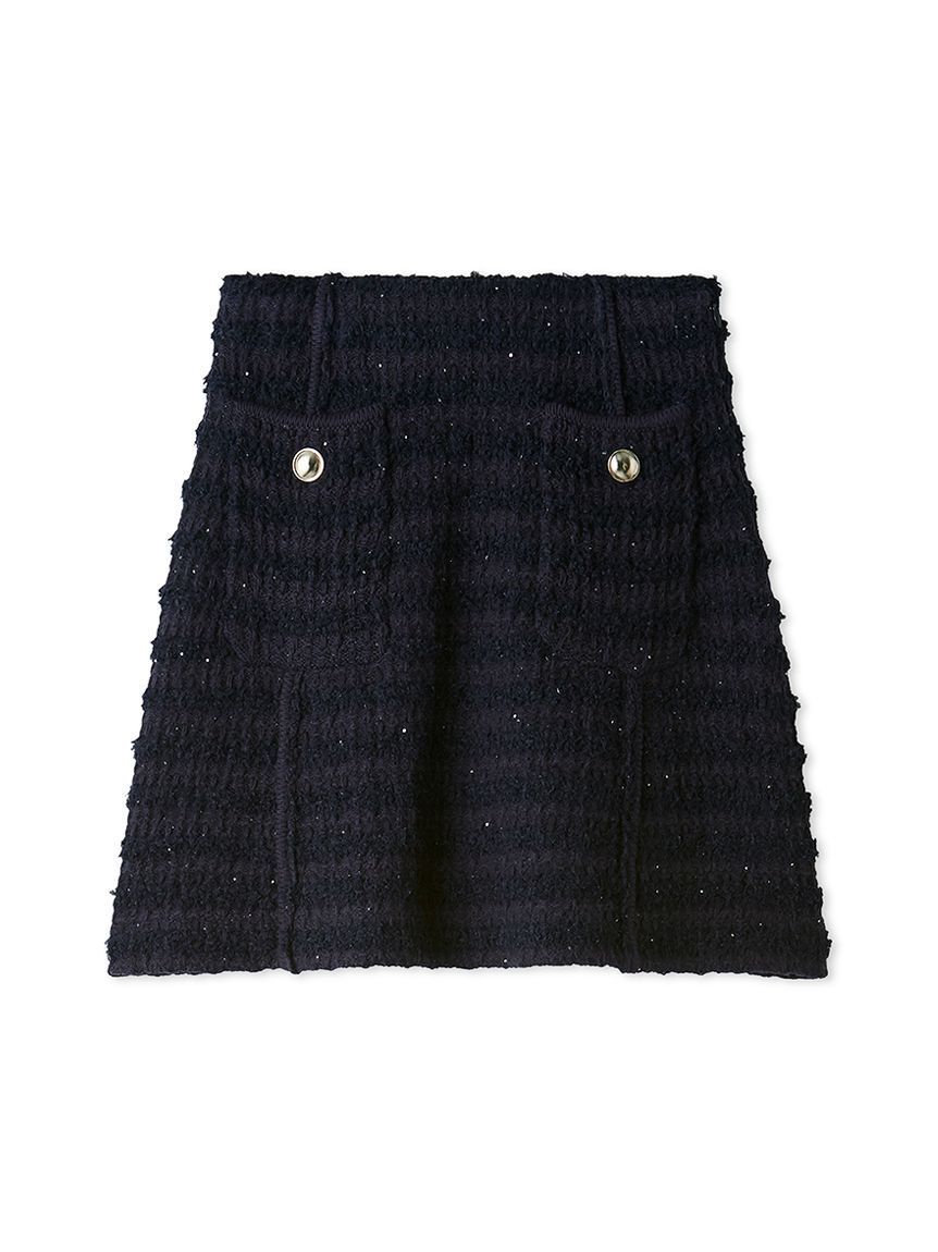 SNIDEL「【セットアップ対応】ツイードニットミニスカート」|スカート|NVY