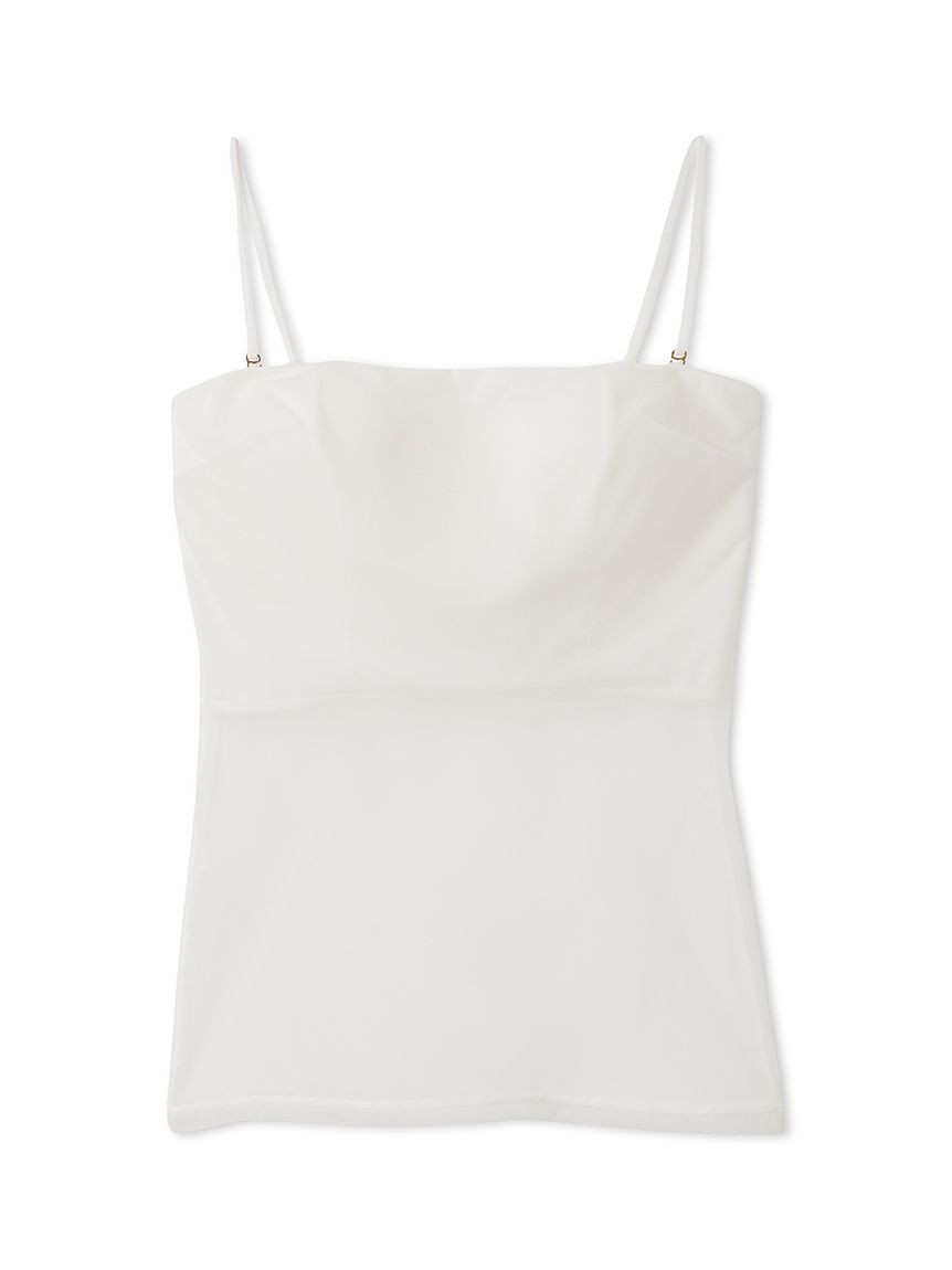 LILY BROWN Lingerie「【LILY BROWN Lingerie】シアーファンデノンワイヤー/キャミソール」|キャミソール|WHT