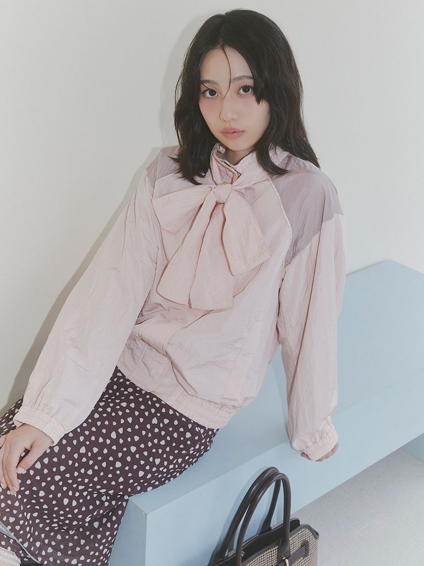 LILY BROWN「【限定カラー】フロントリボンウィンドブレーカー」|ブルゾン・スタジャン|