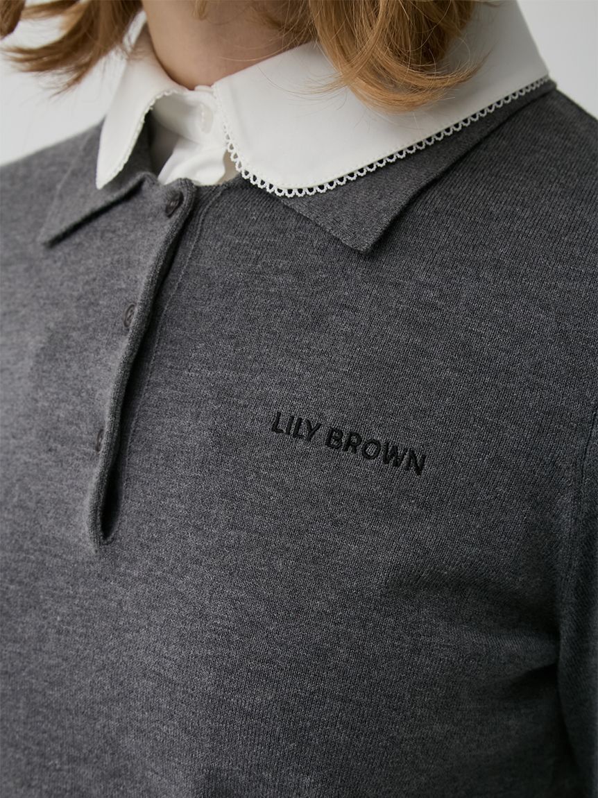 LILY BROWN「ラウンドカラーニットトップス」|ニット・セーター|