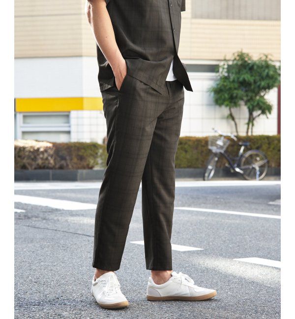 ikka「【MonoMax &times; 小泉孝太郎】Reflax(R)冷感UVイージーアンクルパンツ「小泉孝太郎さん着用モデル」」|スラックス|