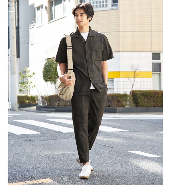 ikka「【MonoMax &times; 小泉孝太郎】Reflax(R)冷感UVイージーアンクルパンツ「小泉孝太郎さん着用モデル」」|スラックス|