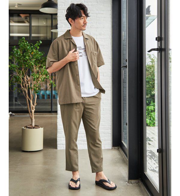 ikka「【MonoMax &times; 小泉孝太郎】Reflax(R)冷感UVイージーアンクルパンツ「小泉孝太郎さん着用モデル」」|スラックス|