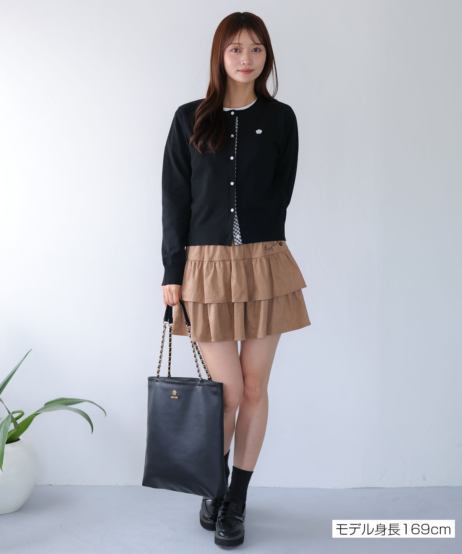 MARY QUANT「バイカラーチェック カーディガン」|カーディガン|