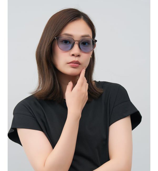  「SUNGLASSES COLLECTION ボストン型 サングラス | カラーレンズ 紫外線対策 UVカット」|サングラス|薄グレー1