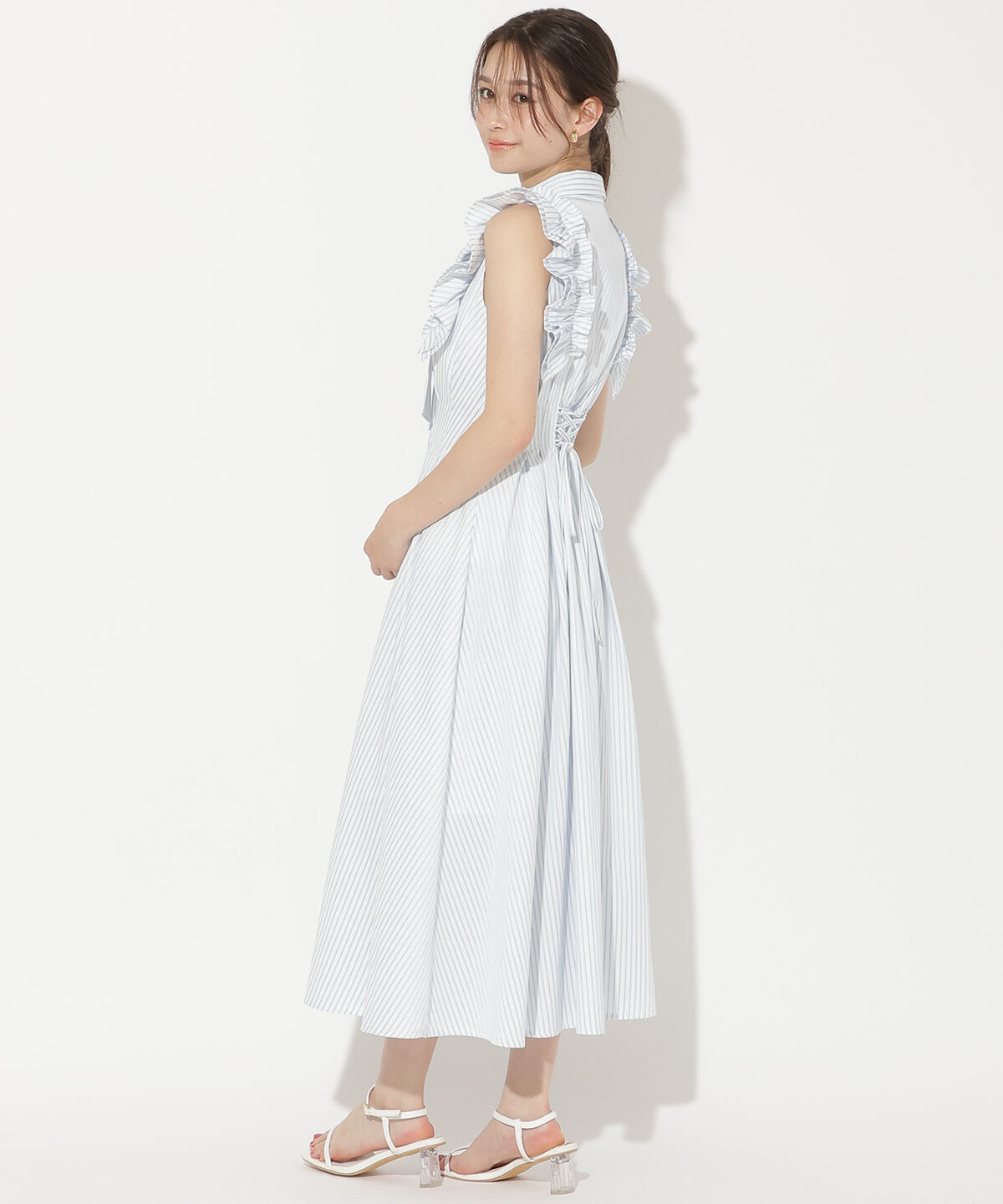 WILLSELECTION「フリルスリーブボウタイシャツワンピース」|ワンピース|