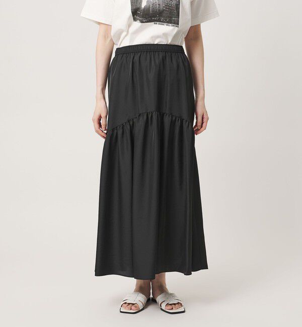 UNITED ARROWS「シルクライク ティアード スカート」|スカート|