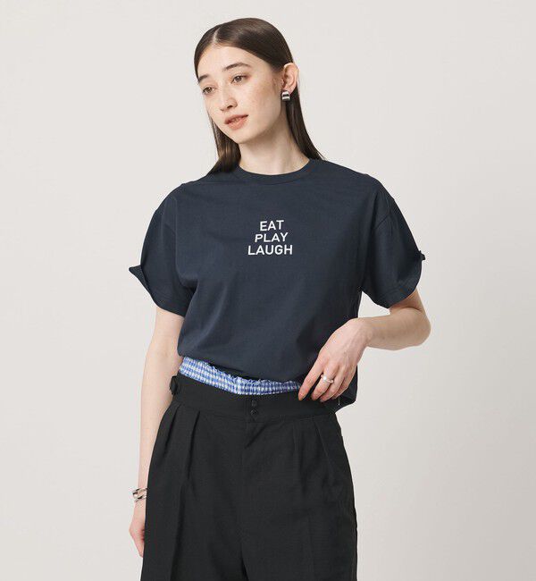 UNITED ARROWS「【別注】＜HANDTEX＞Tシャツ ‐3TIPS‐」|Tシャツ・カットソー|NAVY