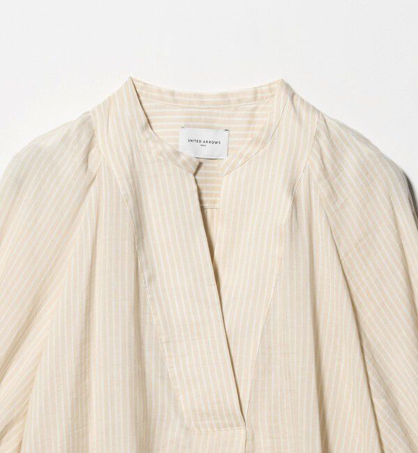 UNITED ARROWS「ラミー スキッパー Vネック ブラウス ‐ウォッシャブル‐」|シャツ・ブラウス|