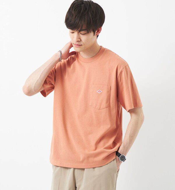 UNITED ARROWS green label relaxing「＜DANTON＞ロゴ ポケット ソリッド Tシャツ」|Tシャツ・カットソー|PINK