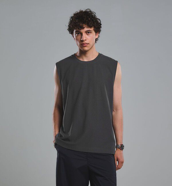 UNITED ARROWS green label relaxing「アムンゼン ノースリーブ Tシャツ」|タンクトップ|DK.GRAY