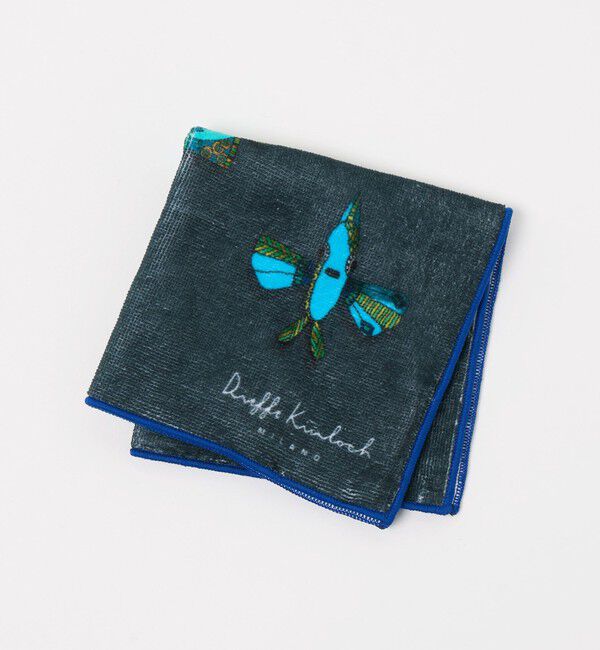 UNITED ARROWS green label relaxing「＜Dieffe Kinloch＞プリント タオル ハンカチ」|ハンカチ|NAVY
