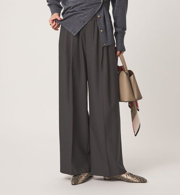 UNITED ARROWS green label relaxing「ニーハイワイドパンツ マシンウォッシャブル ストレッチ 帯電防止」|その他|