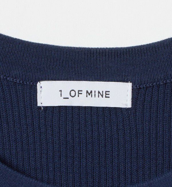 UNITED ARROWS green label relaxing「＜1_OF MINE＞リブ クルーネック 5分袖 ニット プルオーバー マシンウォッシャブル」|ニット・セーター|