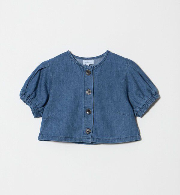 UNITED ARROWS green label relaxing「デニム 5分袖 シャツハオリ / キッズ 100cm-160cm」|カーディガン|