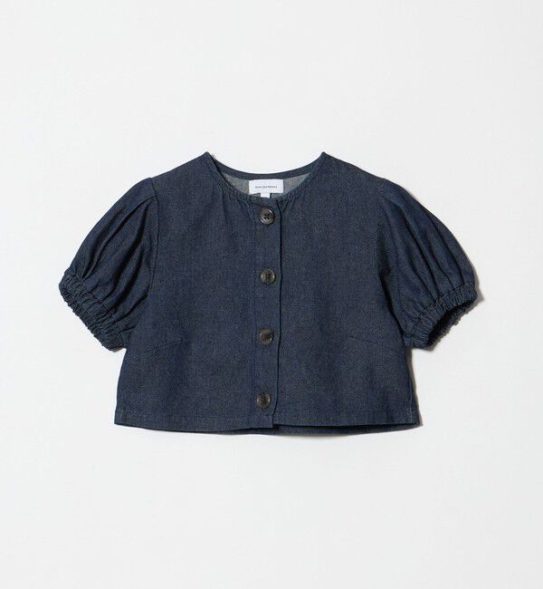 UNITED ARROWS green label relaxing「デニム 5分袖 シャツハオリ / キッズ 100cm-160cm」|カーディガン|