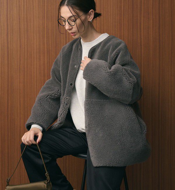 BEAUTY&YOUTH UNITED ARROWS「【WEB限定】ボア&times;フェイクムートン リバーシブルジャケット 」|その他|