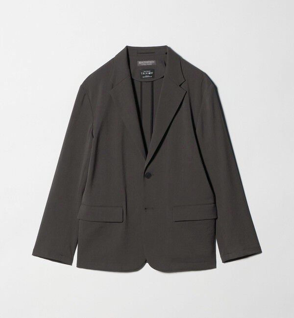 BEAUTY&YOUTH UNITED ARROWS「トリクシオン/TRIXION シャンブレー コンフォート ジャケット セットアップ対応 ウォッシャブル」|テーラードジャケット|