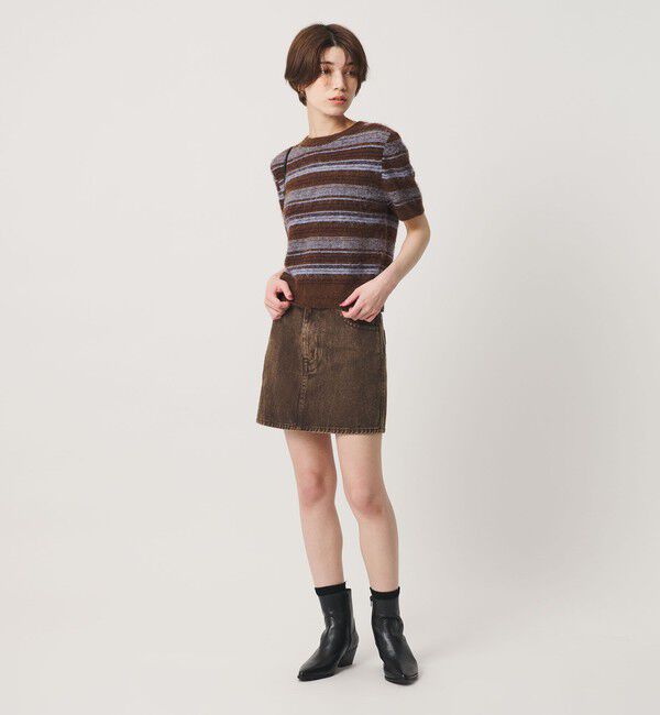 BEAUTY&YOUTH UNITED ARROWS「アルパカブレンド フェザーヤーン ボーダー ニットプルオーバー」|ニット・セーター|