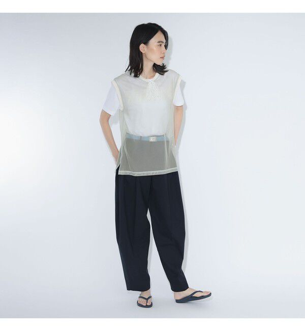 BEAMSBOY「maturely / シャンブレー チュール ノースリーブ」|Tシャツ・カットソー|