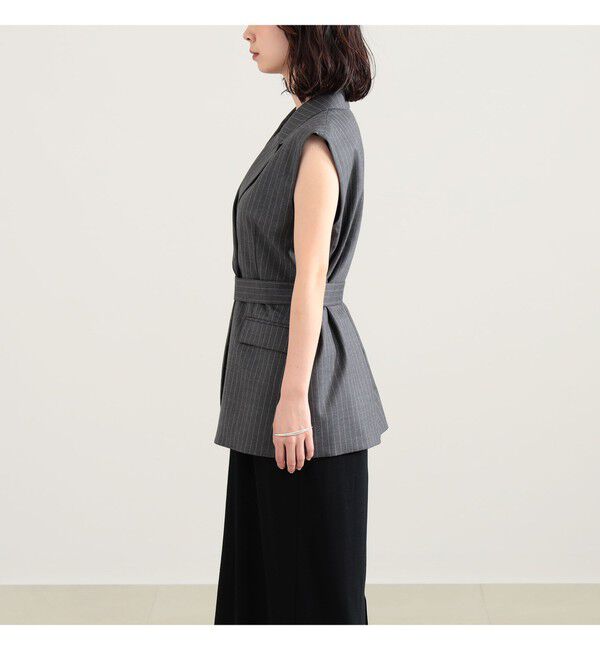 Demi-Luxe BEAMS 「エディター東原妙子 &times; Demi-Luxe BEAMS / ウォッシャブルウール ジレ」|ダウン|