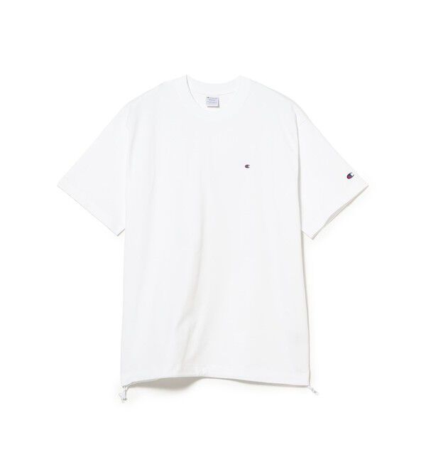 BEAMS「BEAMS｜【別注】Champion / Fake In T-Shirt｜オーバーサイズ｜チビロゴ｜ドライな着心地」|Tシャツ・カットソー|